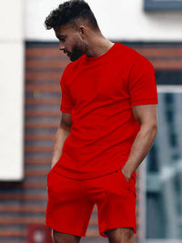 Men's Casual Short Sleeve T-Shirt Sports Suit