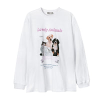 Dogs And Cats Animal Print Long Sleeve Men's Autumn