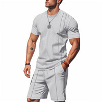 Men's Crew-Neck Short-Sleeve T-Shirt And Shorts Set