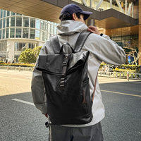 Backpack Men's Backpack Large Capacity Computer Bag Waterproof Solid Color Women's Travel