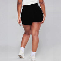 Womens Stylish Form-fitting High-waisted American-style Denim Shorts