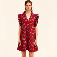 Summer New Loose Casual Resort-Style Short-Sleeve Dress