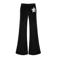Niche Style Sequined Embroidered Low Waist Casual Pants