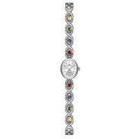 Mid-ancient Fashion Oval Colored Gems Rainbow Light Luxury Watch