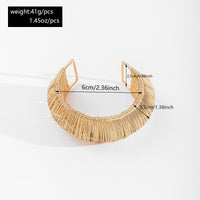 Bold Exaggerated C-shaped Alloy Bracelet With A Brushed Finish