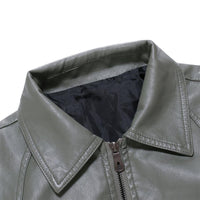 Men's Casual Slim-fit Leather Coat