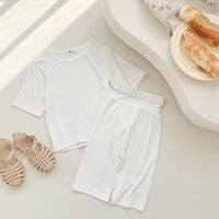 Modal Children's Pajamas Short-sleeved Thin Bellyband Homewear Suit