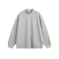Double-sided Fleece Half Turtleneck Dralon Long-sleeved T-shirt For Autumn And Winter Warmth
