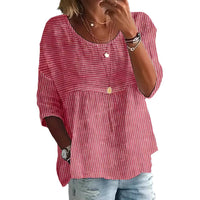 Women's Multi-color Striped Doll Shirt