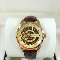 Hollow Men's Leather Belt Mechanical Watch Waterproof
