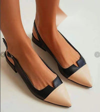 Spring Summer New Women's Shoes Pointed Flat Bottom Pumps Color Matching Low Heel Shoes