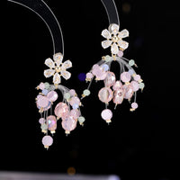 Ultra Immortal Exquisite High-end Crystal Flower Earrings