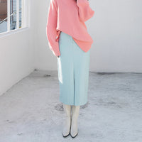 Fashionable High-waisted Figure-flattering Mid-length Skirt