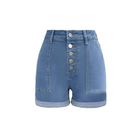 American-style Slimming Figure-flattering Stretch Denim Shorts