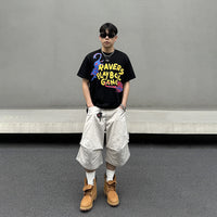 Solid Color Machete Straight Logging Cargo Shorts Men