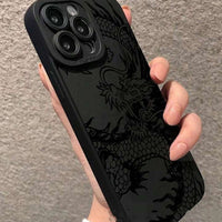 Creative And Versatile Black Dragon Patterned Phone Case