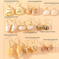 Vacation-style Earrings For Women Natural Seashells Summer Beach Look
