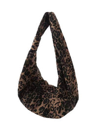 Fashion Pleated Leopard Print Crossbody Bag