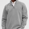 Outdoor Foreign Trade Men's Zipped Stand Collar Sweater Fashion Brand