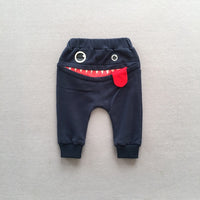 Children's Cartoon Cat Harem Pants In Autumn