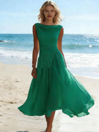 Resort-style Flowing Chiffon Dress