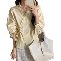 Women's Korean-style Designer Niche Side-tie Blouse