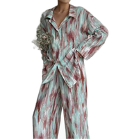 Women's Casual Printed Long-Sleeve Top And Pants Set