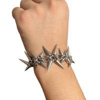 Titanium Steel Punk Spiked Dark Rivet Bracelet And Necklace