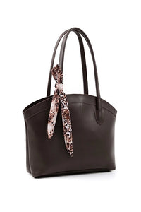 Faux Leather Zippered Shoulder Bag Single Compartment Gift Womens Hand Shoulder & Crossbody Bag Brown