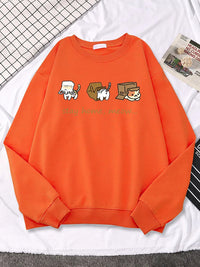 Three Mini Cat Animal Stay Home Sweater