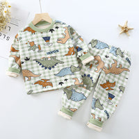 Children Velvet Thermal Underwear Suit
