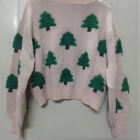 Cute Christmas Tree Pattern Sweater Soft And Smooth Beautiful Sweater