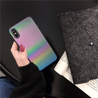 Compatible with Apple , Gradient reflective phone case