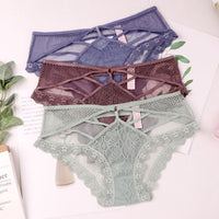 Non-marking Lace Feminine Breathable Strap Mid-Waist Girl Briefs