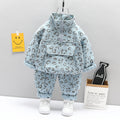 Boys And Girls Western Style Stand Collar Two Piece Suit