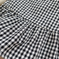 Baby Girl Embroidered Plaid Sleeveless Top Bread Shorts