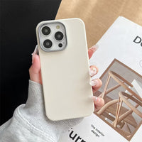 Simple Phone Case Plain Leather Solid Color High Sense Protective Cover