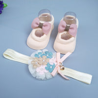 New Baby Girl Socks Headband Gift Box