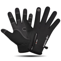 Men's Autumn And Winter Gloves Touch Screen Zipper Waterproof Riding Outdoor