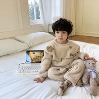 Comfortable Cotton Velvet Cute Cartoon Homewear Suit
