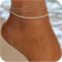 Classic Double Layer Twin Minimalist Personality Daily Beach Vacation Style Anklet