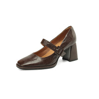 Elegant, Versatile Sheepskin Mary Jane Shoes With A Premium Leather Buckle