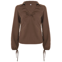 Stylish Minimalist Casual Womens Long Sleeve Top