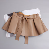 Foliage Skirt With Tie And Bow Decoration Skirt With Wide Waistband