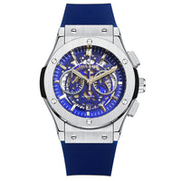Multifunctional Rubber-Strap Quartz Stopwatch Mens Watch
