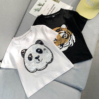 Panda Boys Short Sleeve T-Shirt Half Sleeve Top