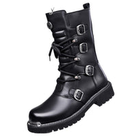 Autumn And Winter High-top Boots Men's Trendy Riding BootsBritish-style Denim Vintage Equestrian Boots