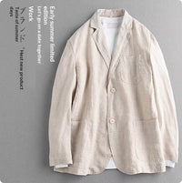 Thin Men's Linen Suit Business Casual