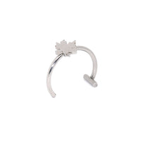 Stainless Steel Bar Heart Cross Lip Ring
