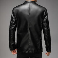 Men's Pu Leather Jacket For Young And Middle-aged Men's Casual Dad